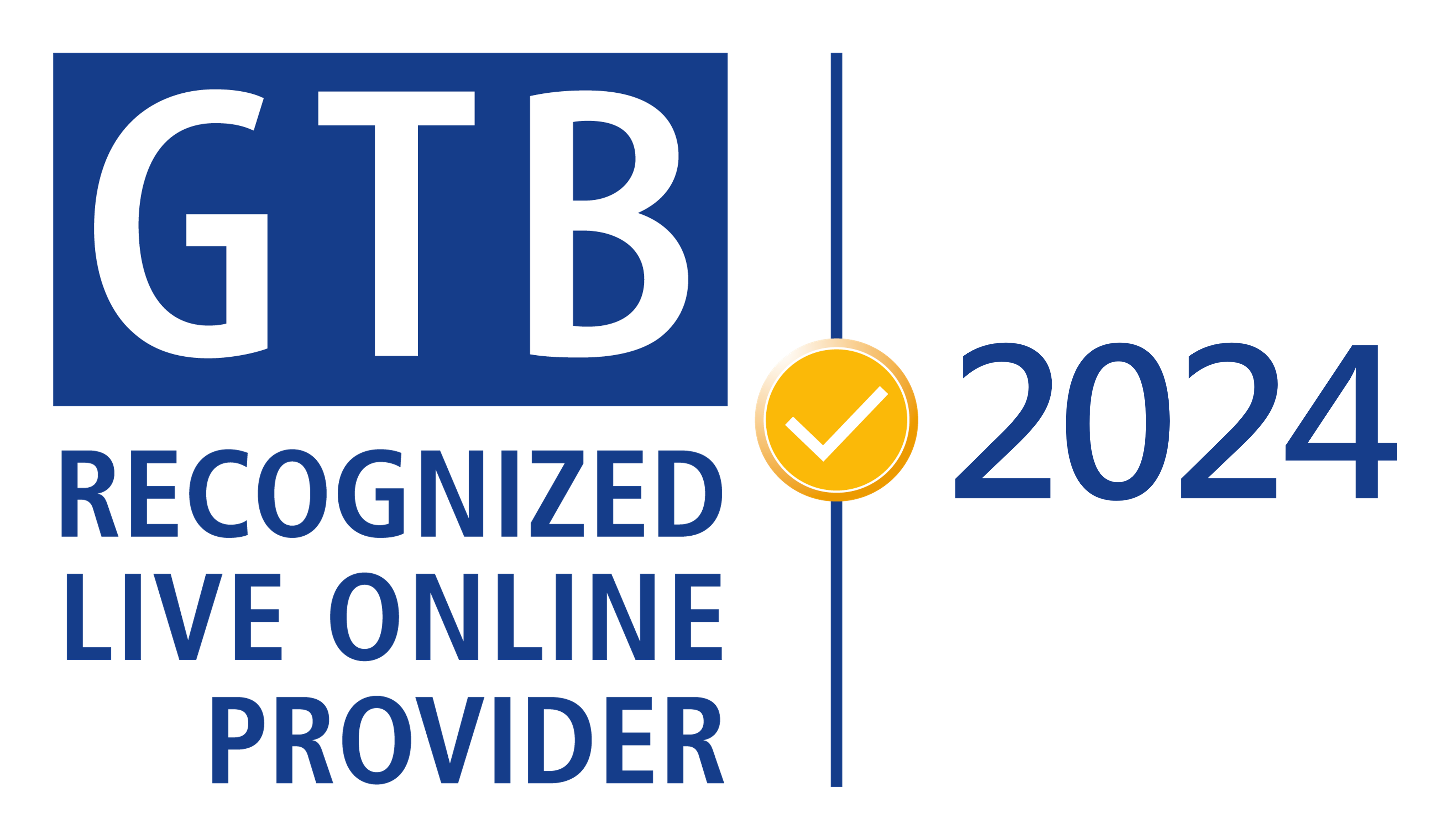 Badge GTB Recognized Online Provider 2024